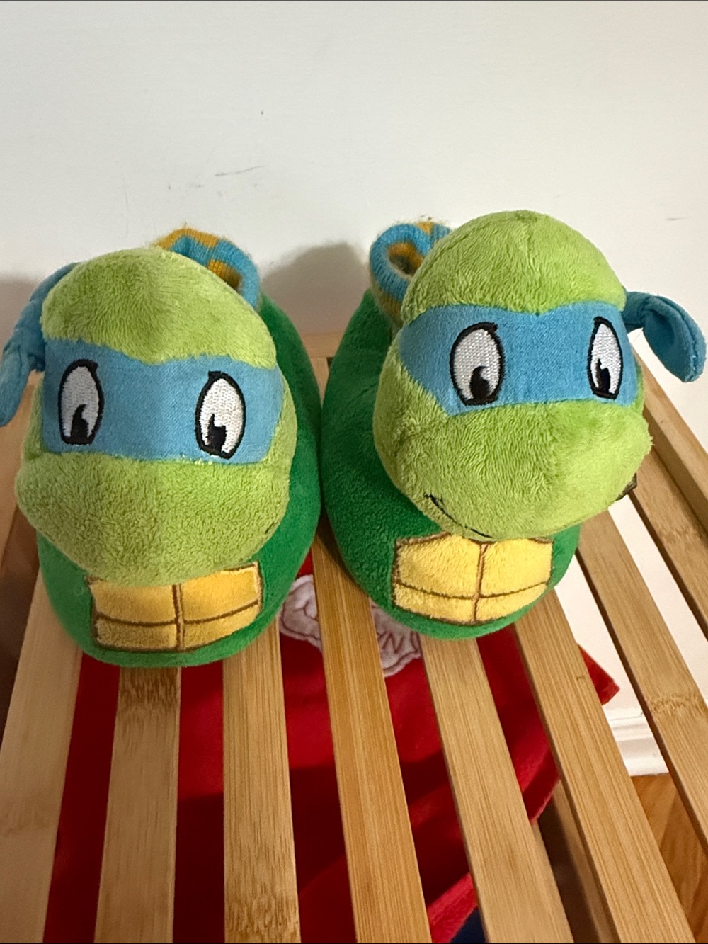 Nickelodeon Green and Blue Turtle Plush Slippers
